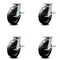 Service Caster 8 Inch Kingpinless Phenolic Wheel Swivel Caster Set with Brakes SCC-KP30S820-PHR-SLB-4 - alternate 1